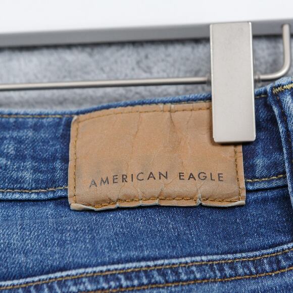 AMERICAN EAGLE Slim Straight Airflex+ Denim Jeans Dark Wash Mens Sz 28x28 - Picture 7 of 10